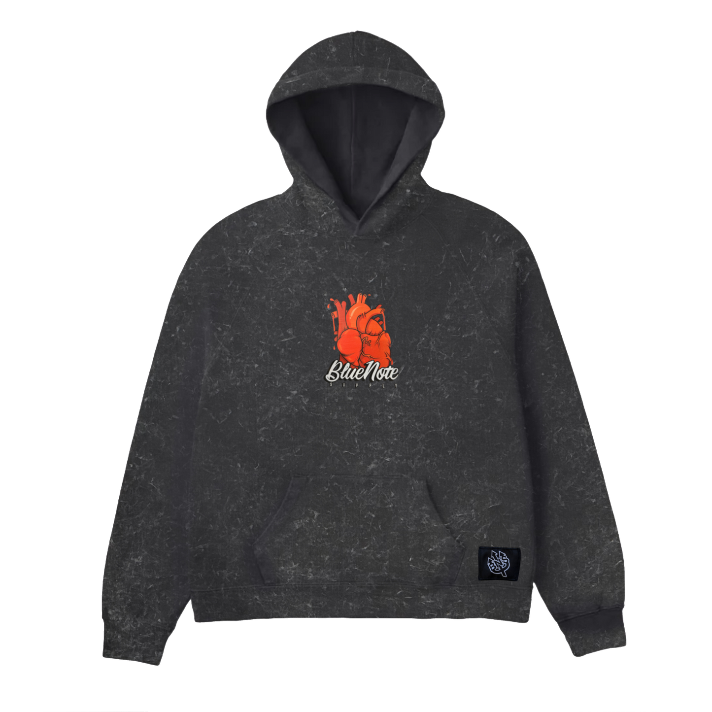 Blue note heart hoodie