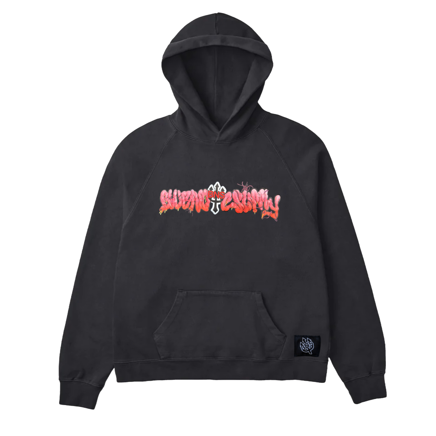 BNS intestines lettering graphic hoodie