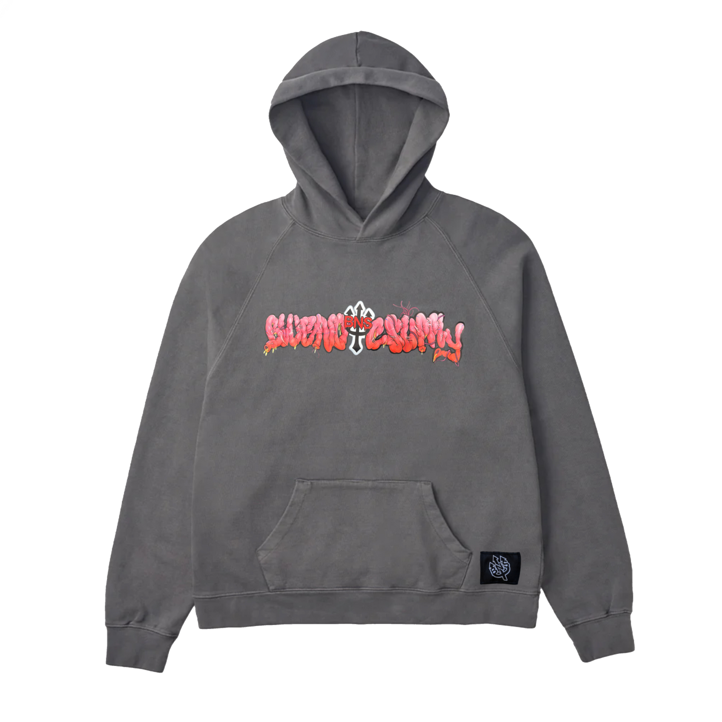 BNS intestines lettering graphic hoodie