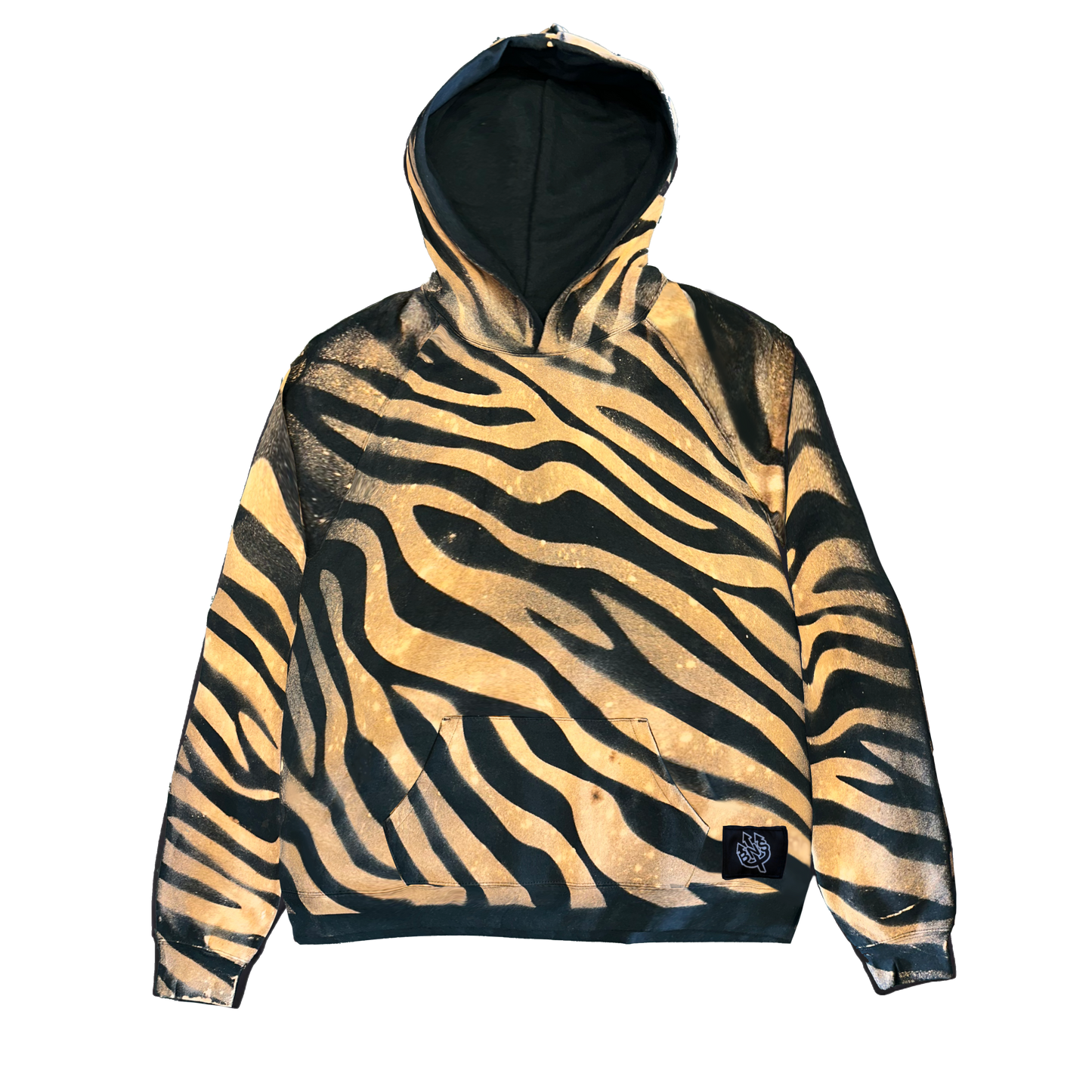 Bleached tiger print hoodie