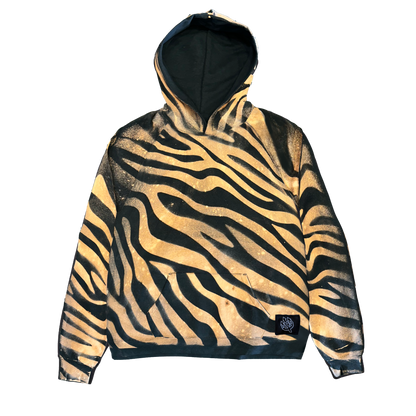 Bleached tiger print hoodie