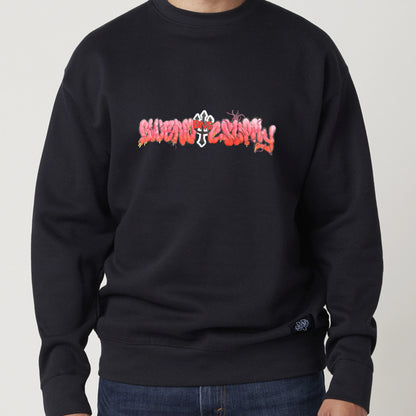 BNS intestines lettering graphic crewneck