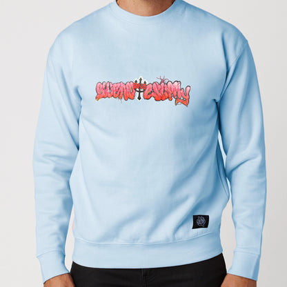 BNS intestines lettering graphic crewneck